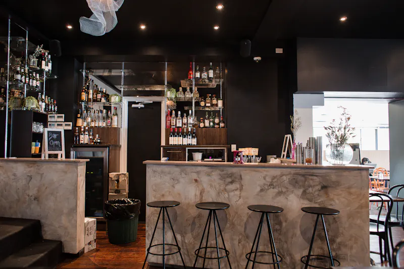 Restaurant bar area with modern design